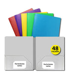 Poly Cover Folders No Holes White – Pack of 48 | Journal Office Supplies