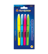 Highlighter Chisel Tip 4pk, Assorted Colors, Case Pack of 48, Ideal for Bulk Buyers