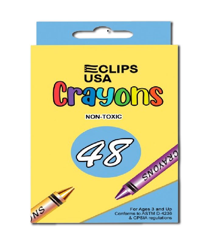 Crayons 48 Count Box with Built-In Sharpener – Non-Toxic, Bright Colors | Case Pack of 48 | Ideal for Bulk Buyers | Colors & Coloring | Journal & School Supplies