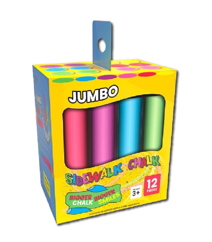 Sidewalk Chalk 12 pk, Assorted – 36 Pack, Colors & Coloring, Journal School Supplies, Ideal for Bulk Buyers