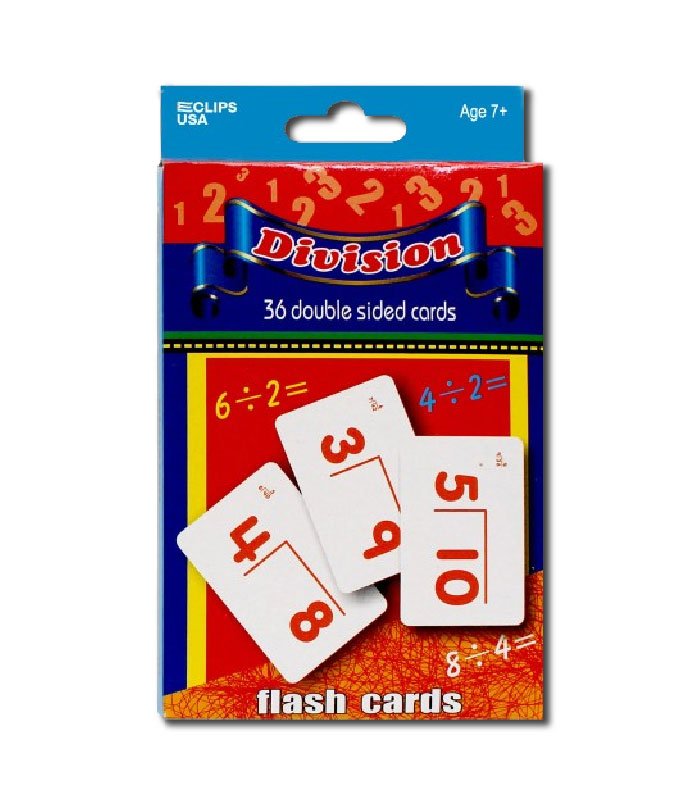 Division Flash Cards 3.25" x 4.75" – Pack of 48 | Flash & Game Cards , Ideal for Bulk Buyers
