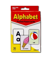 Flash Cards, Alphabet A-Z (2 inners), 36 Double Sided Cards, Case Pack of 48, Ideal for Bulk Buyers