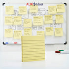 Sticky Notes 3x3, 50 Sheets per Pad, 1 Blister Card Contain 3 Inner Pads, 48 Blister Packs of Small Sticky Notes, Iconic Lined Paper Note Pads Bulk, School & Office Supplies