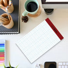 Quad Ruled Dual Graph Pad 5 x 8 Inches -White Color 100 sheets per Perforated Pad, Case Pack of 36