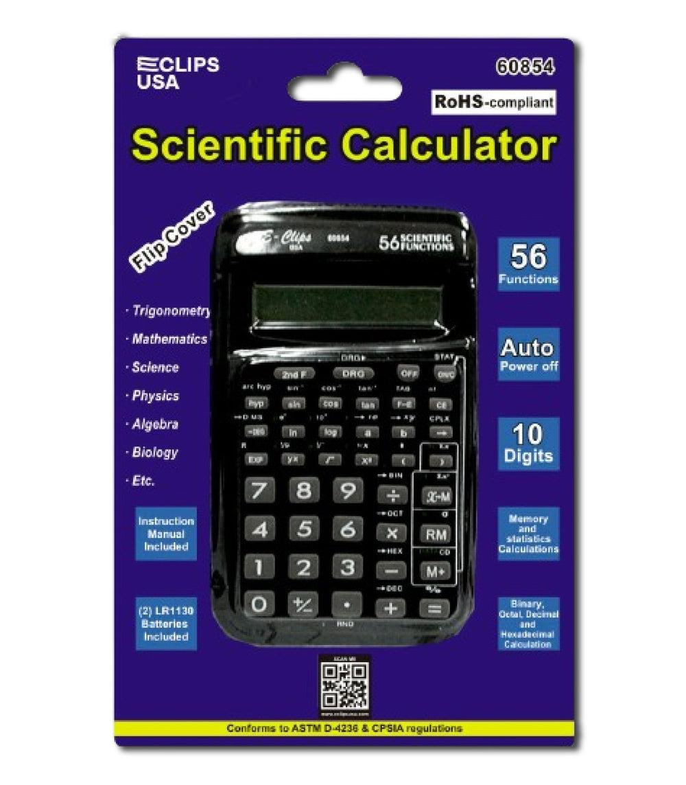 Scientific Calculator – Standard Functions (Case of 36)