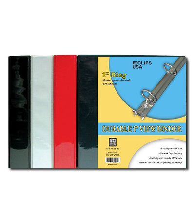 3-Ring Vinyl View Binders 1" Assorted – Pack of 24 | Journal Office Supplies, Ideal for Bulk Buyers