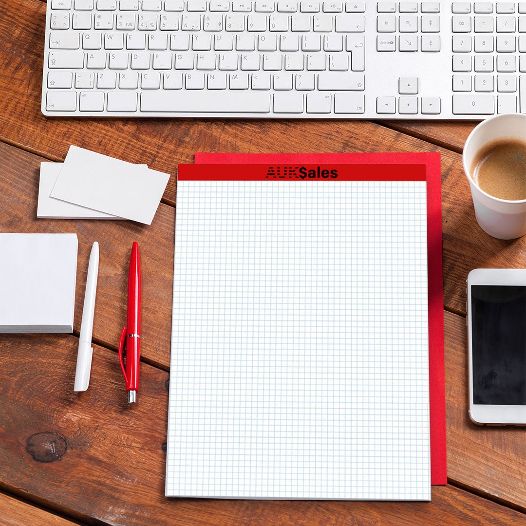 Legal pad, 8.5 x 11", 50 sheets. Graph ruled (4 squares per inch), Case Pack of 48, Ideal for Bulk Buyers