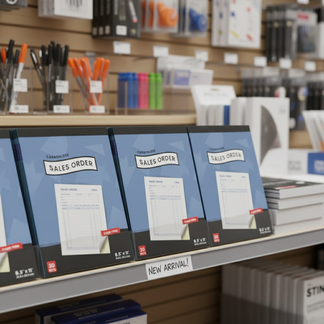 Sales Order Book, Carbonless, 8.5" x 11.5", 30 Sets, 60 Sheets, Case Pack of 60,