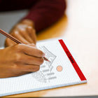 Quad Ruled Dual Pad – Legal Size 8" x 11.5", 1/4" Grid, 100 Sheets, Perforated Graph Paper, (Pack of 12 Pads)