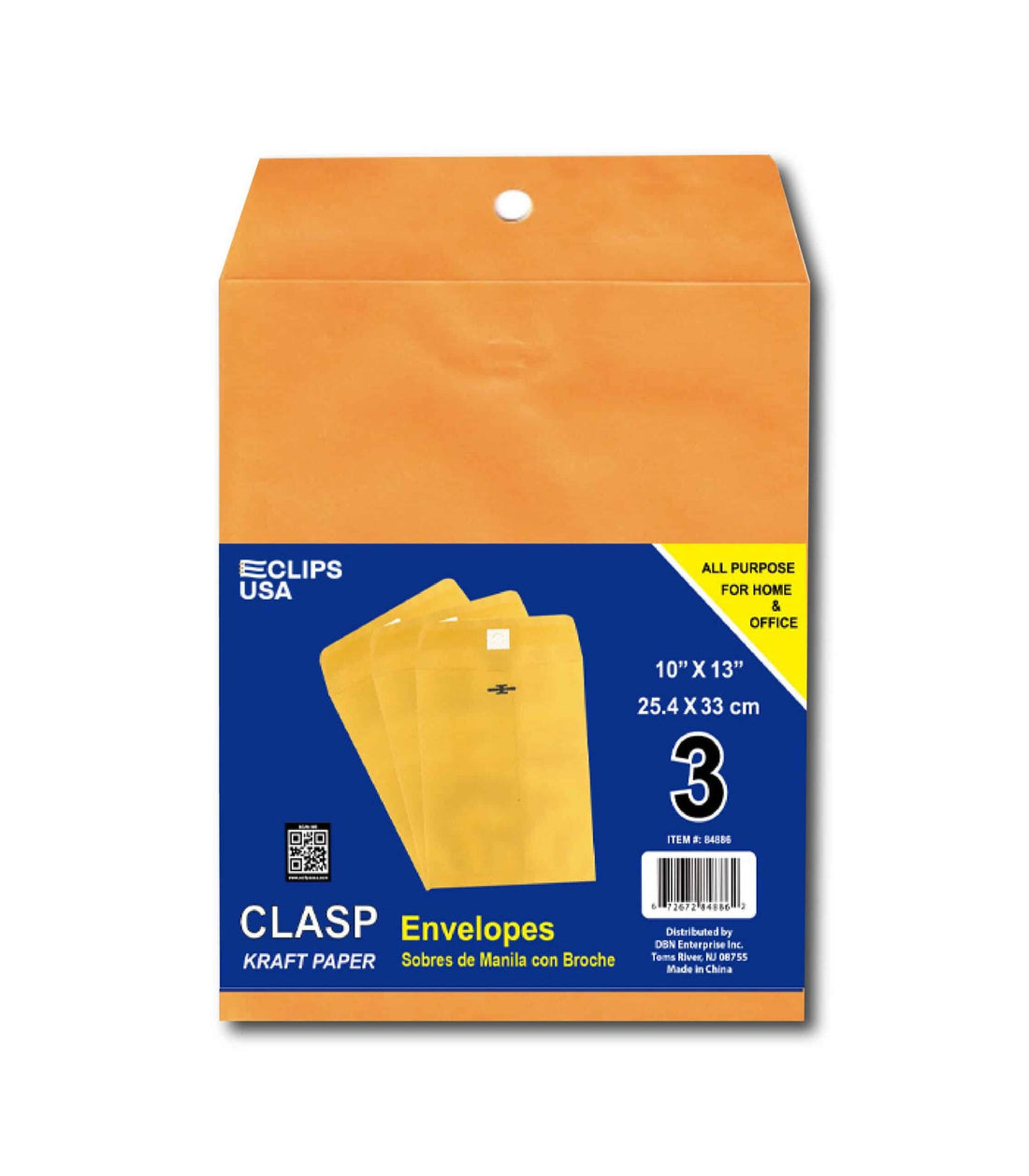 Clasp Envelopes, 10" x 13", 3 Pk, Case Pack of 48, Ideal for Bulk Buyers