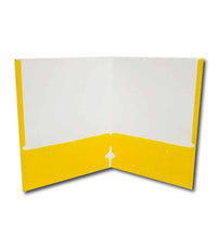 2 Pocket Folders, No Holes, Yellow, in Display , Case Pack of 100, Ideal for Bulk Buyers