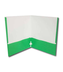 2 Pocket Folders, No Holes, Green, in Display , Case Pack of 100, Ideal for Bulk Buyers