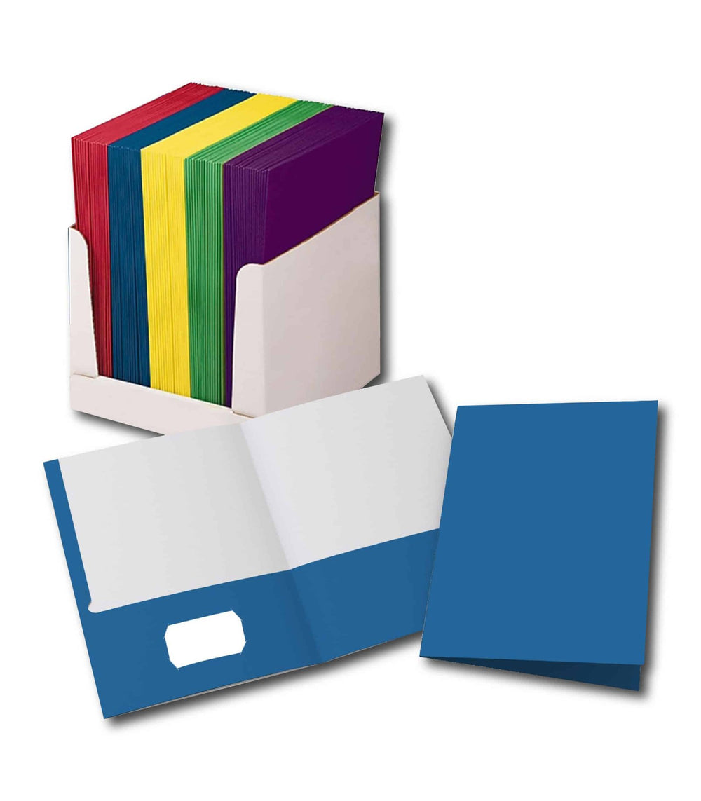 Paper Folders No Holes Assorted Colors – Pack of 100 | Journal Office Supplies, Ideal for Bulk Buyers