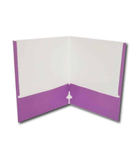 2 Pocket Folders, No Holes, Purple, in Display , Case Pack of 100, Ideal for Bulk Buyers