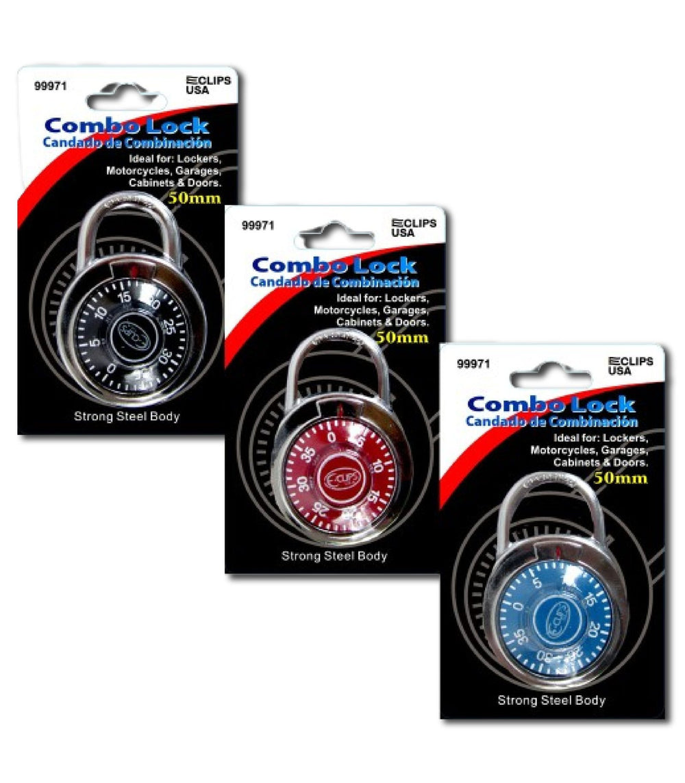 Combination Locks – Assorted Colors (Case of 48), Ideal for Bulk Buyers