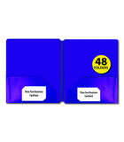 Poly Cover Folders No Holes Navy – Pack of 48 | Journal Office Supplies, Case Pack of 48