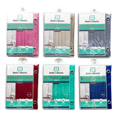 PVC SHOWER LINER ASSORTED COLORS 4G- 48