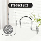 12PCS DECORATIVE SHOWER HOOKS CHROME - 24