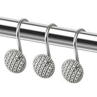 12PCS DECORATIVE SHOWER HOOKS CHROME - 24