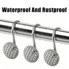 12PCS DECORATIVE SHOWER HOOKS CHROME - 24