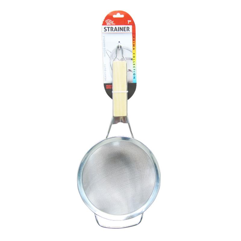 7 " WOODEN HANDLE STRAINER - 12