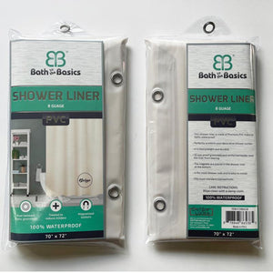 PVC SHOWER LINER WHITE & BEIGE 8G -24