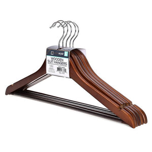 5PK BROWN WOODEN HANGER A GRADE - 24