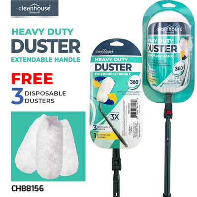 360° HEAVY DUTY DUSTER EXTENDABLE HANDLE/3PCS REFILLS -24