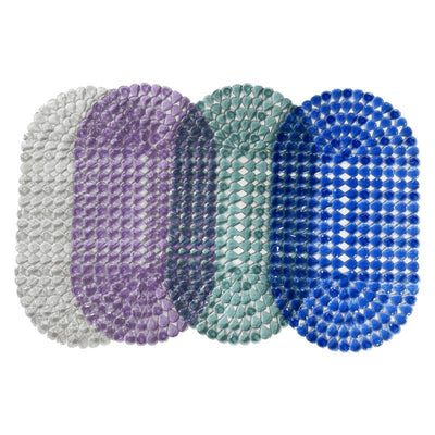 14 x 27" JEWELED OVAL PVC BATHMAT-24