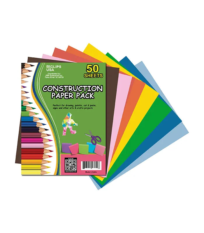 Multicolor Construction Pads 9" x 12" – 50 Sheets Pack of 48 | Art & Craft, Ideal for Bulk Buyers