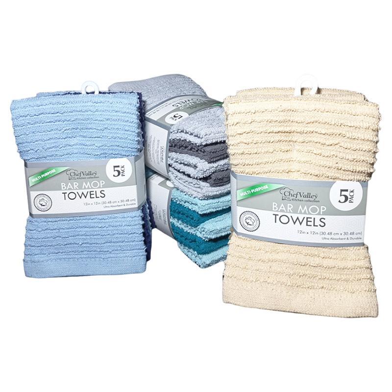5PK BAR MOP 12" X 12" ASSORTED - 48