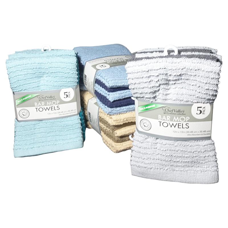 5PK BAR MOP 12" X 12" ASSORTED - 48