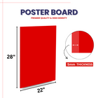 Poster Boards – 22'' x 28'', Red, Pack of 50 – Posters and Foam Boards