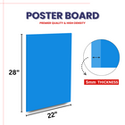 Blue Poster Boards – 22" x 28", Smooth Finish, Case Pack of 50