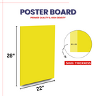 Poster Boards – 22'' x 28'', Yellow, Pack of 50 – Posters and Foam Boards