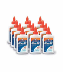 Elmer's Glue-All Multi-Purpose Liquid Glue, Extra Strong, Make Slime and Bond Materials Like Paper, Fabric, Wood, Ceramics, Leather, and More 4 Oz, White, Case of 24