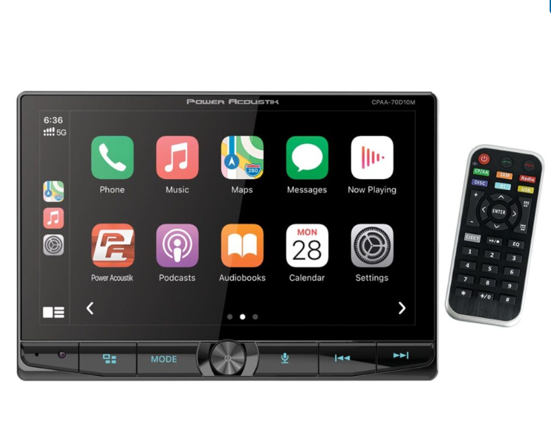Power Acoustik CPAA-70D10M  10.6" Floating Double DIN Wireless Apple CarPlay &Android Auto Receive