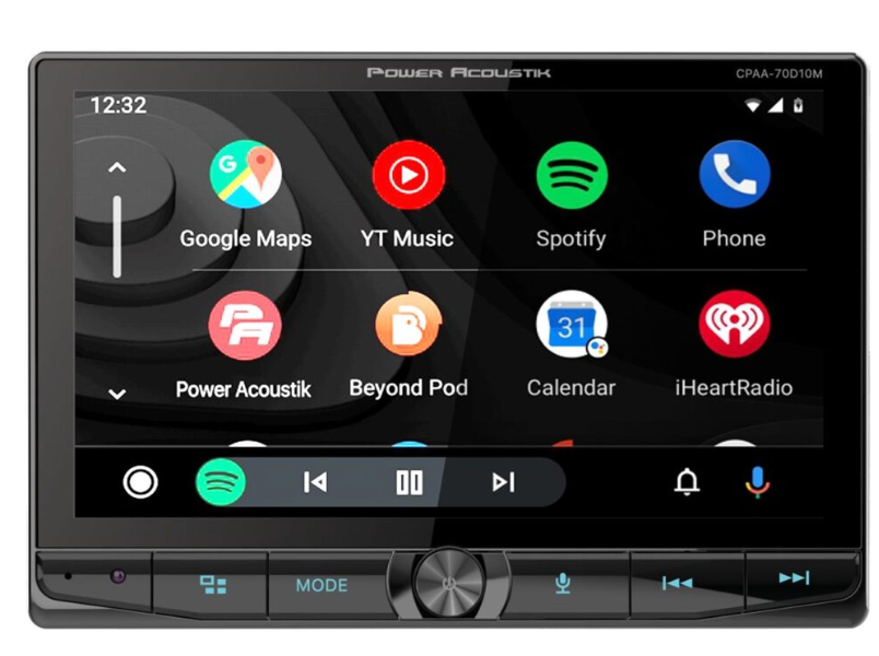 Power Acoustik CPAA-70D10M  10.6" Floating Double DIN Wireless Apple CarPlay &Android Auto Receive