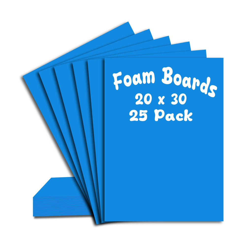 Navy Foam Boards – 20" x 30", Lightweight Display Boards, Pack of 25, Ideal for Bulk Buyers