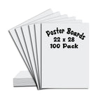 White Poster Boards – 22" x 28", Smooth Finish, Case Pack of 100