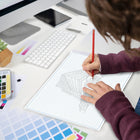 Medium Desk Pad, 17'' x 11'', Graph Ruled, Graph and Writing Pads, (Pack of 2 Pads)