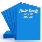 Blue Poster Boards – 22" x 28", Smooth Finish, Case Pack of 50