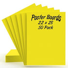 Poster Boards – 22'' x 28'', Yellow, Pack of 50 – Posters and Foam Boards