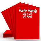 Poster Boards – 22'' x 28'', Red, Pack of 50 – Posters and Foam Boards