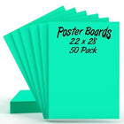 Green Poster Boards – 22" x 28", Smooth Finish, Case of 50