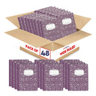 Marble Composition Notebook – 100 Sheets, Wide Ruled, Purple Cover, Case Pack of 48
