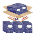 Marble Composition Notebook – 100 Sheets, Wide Ruled, Blue Cover, Case Pack of 48