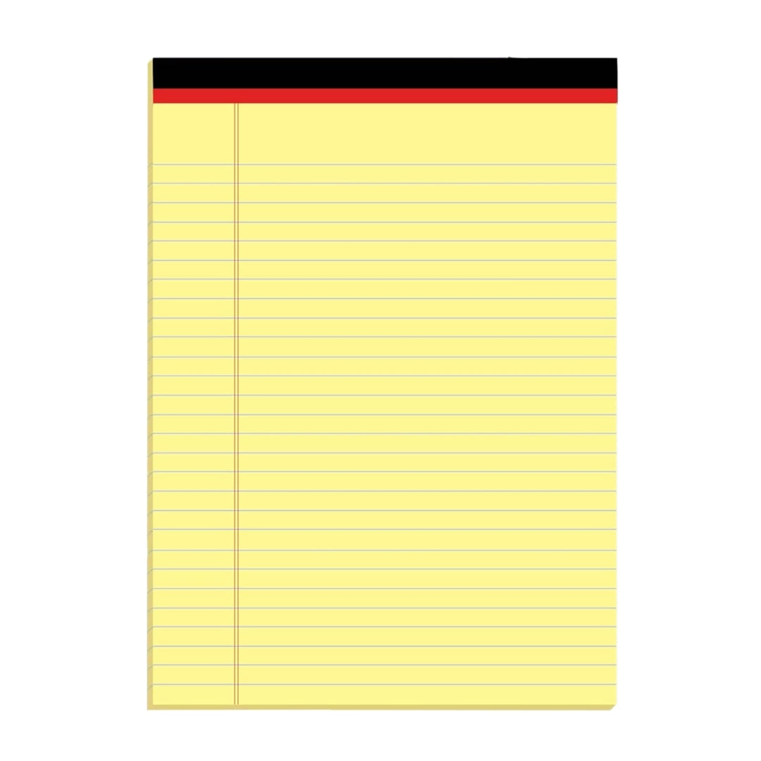 Legal Pad – 8.5" x 11", Canary, 50 Sheets Each, Case Pack of 72