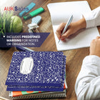 Marble Composition Notebook – 100 Sheets, Wide Ruled, Blue Cover, Case Pack of 48