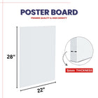 White Poster Boards – 22" x 28", Smooth Finish, Case Pack of 100